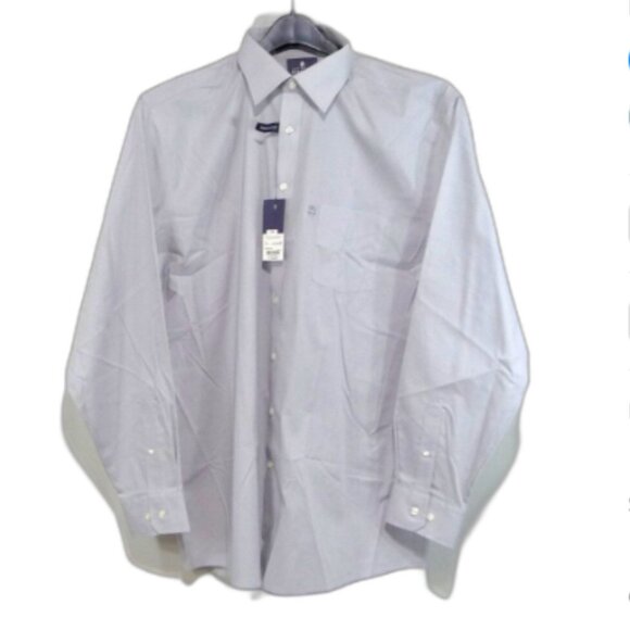 STAFFORD GRAY DRESS SHIRT SIZE 17 1/2 - Picture 1 of 8